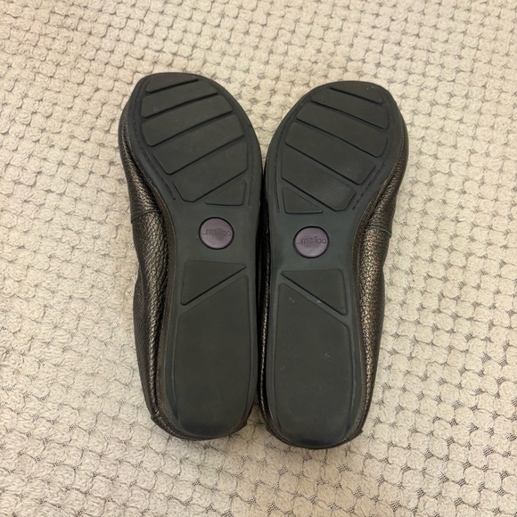 Me Too Lilo Brown Textured Bow Tie Leather Wedge Flats 10 - Picture 8 of 12